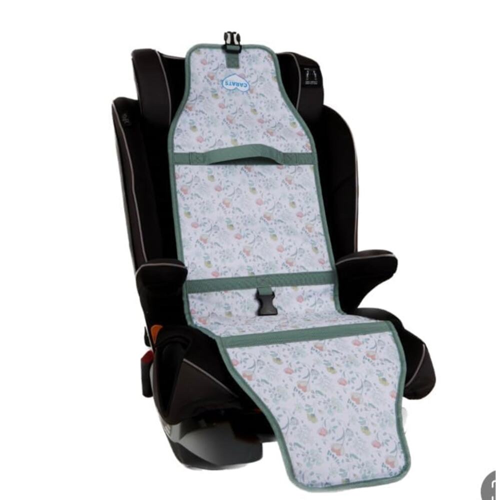 NWT Cool Carats Car Seat Cooling Pad – Floral Half White – One Size Fits All